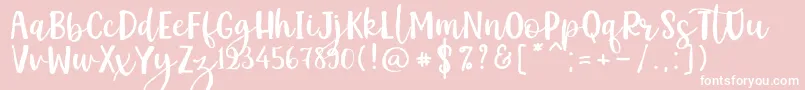 Kemistale Regular Font – White Fonts on Pink Background