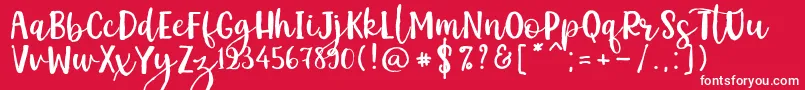 Kemistale Regular Font – White Fonts on Red Background