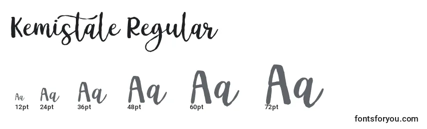 Kemistale Regular Font Sizes