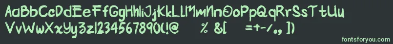 Kemocheng-fontti – vihreät fontit mustalla taustalla