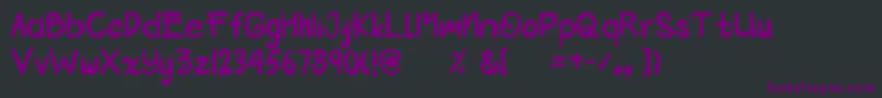 Czcionka Kemocheng – fioletowe czcionki na czarnym tle