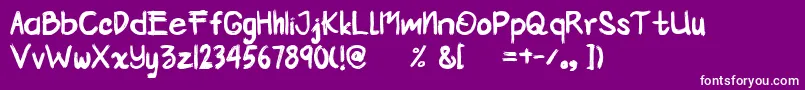 Kemocheng Font – White Fonts on Purple Background
