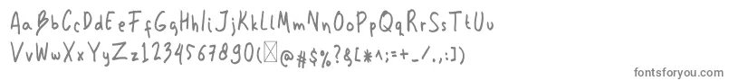 Kemplu Font – Gray Fonts on White Background