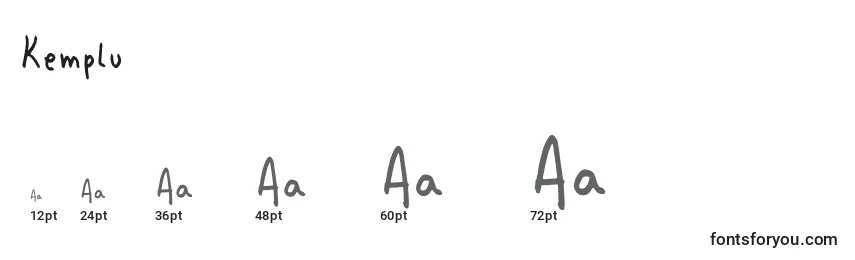 Kemplu Font Sizes