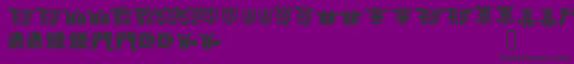 Шрифт KEMURI   – чёрные шрифты на фиолетовом фоне
