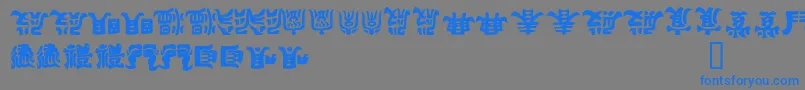 KEMURI   Font – Blue Fonts on Gray Background