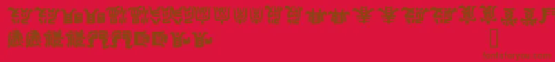 KEMURI   Font – Brown Fonts on Red Background