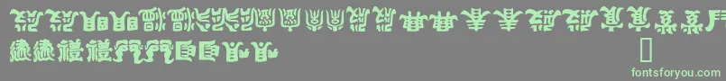 KEMURI   Font – Green Fonts on Gray Background