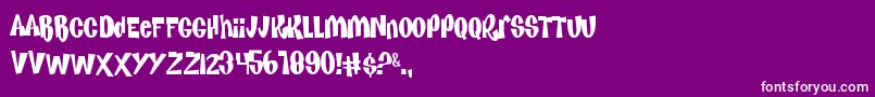 KEnaN  keL Font – White Fonts on Purple Background