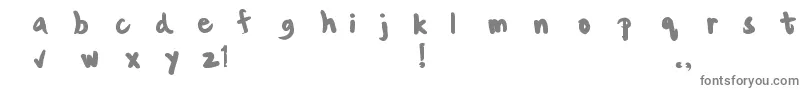 kensaavedra-fontti – harmaat kirjasimet valkoisella taustalla