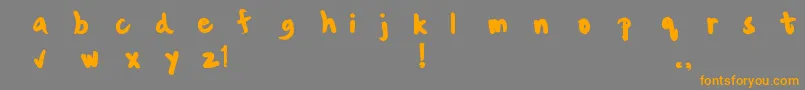 kensaavedra Font – Orange Fonts on Gray Background