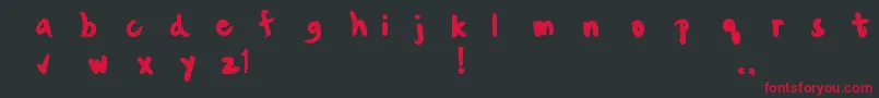 kensaavedra Font – Red Fonts on Black Background