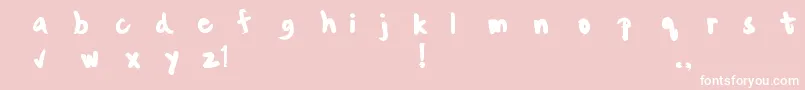 kensaavedra Font – White Fonts on Pink Background