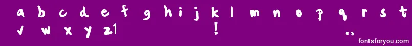 kensaavedra Font – White Fonts on Purple Background
