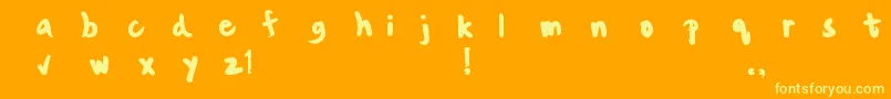 kensaavedra Font – Yellow Fonts on Orange Background