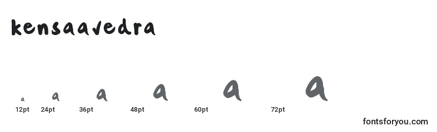 Размеры шрифта Kensaavedra (131523)