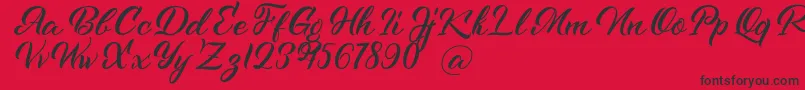 Kenshington Font – Black Fonts on Red Background