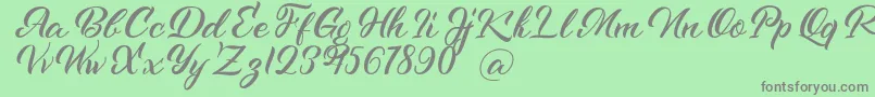 Weitere Informationen zur Kenshington-Schriftart Kenshington-Schriftart – Graue Schriften auf grünem Hintergrund