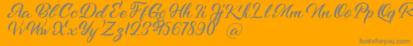 Kenshington Font – Gray Fonts on Orange Background