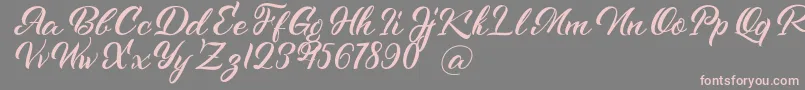Kenshington-fontti – vaaleanpunaiset fontit harmaalla taustalla