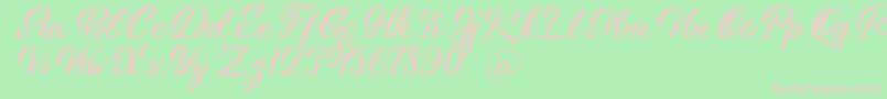 Kenshington Font – Pink Fonts on Green Background