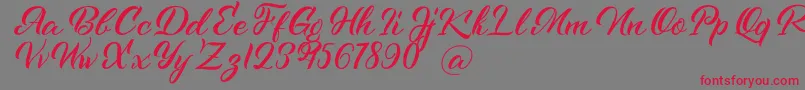 Kenshington Font – Red Fonts on Gray Background