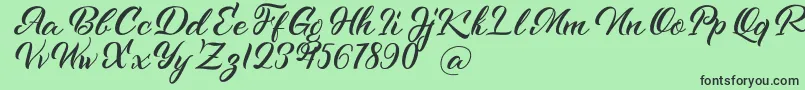 Kenshington Font – Black Fonts on Green Background