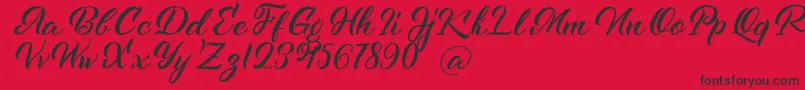 Kenshington Font – Black Fonts on Red Background