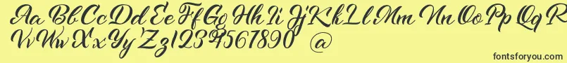 Kenshington Font – Black Fonts on Yellow Background