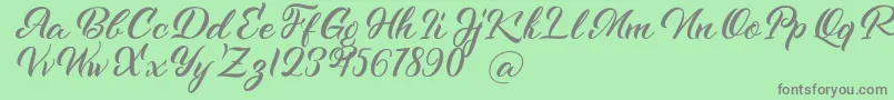 フォントKenshington – 緑の背景に灰色の文字