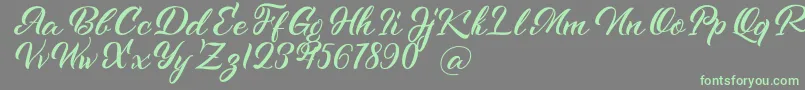 Kenshington Font – Green Fonts on Gray Background