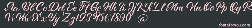 Kenshington Font – Pink Fonts on Black Background