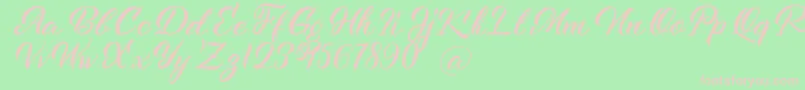 Kenshington Font – Pink Fonts on Green Background