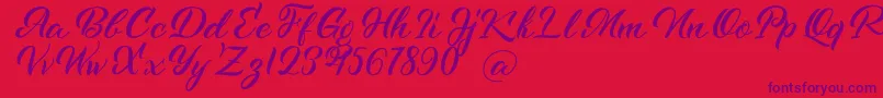 Kenshington Font – Purple Fonts on Red Background