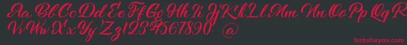 Kenshington Font – Red Fonts on Black Background