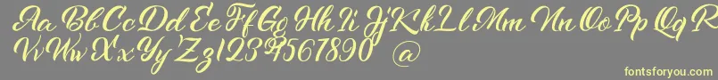 Kenshington Font – Yellow Fonts on Gray Background