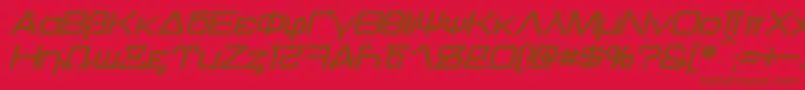 Kentaurus Bold Italic Font – Brown Fonts on Red Background