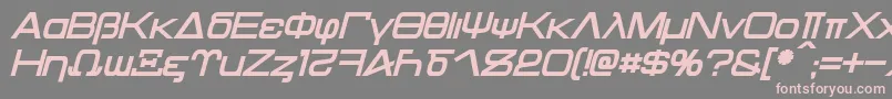 フォントKentaurus Bold Italic – 灰色の背景にピンクのフォント