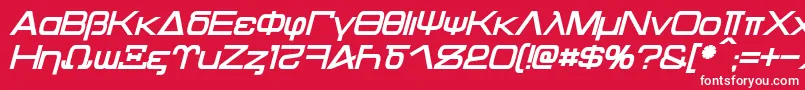 fuente Kentaurus Bold Italic – Fuentes Blancas Sobre Fondo Rojo