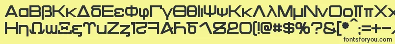 Kentaurus Bold Font – Black Fonts on Yellow Background