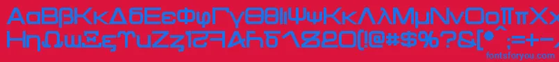 Kentaurus Bold Font – Blue Fonts on Red Background