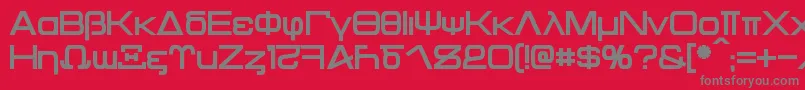 Kentaurus Bold Font – Gray Fonts on Red Background