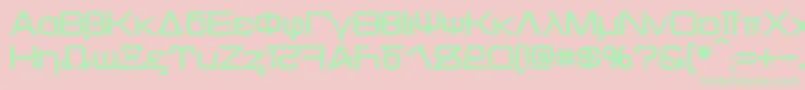 Kentaurus Bold-Schriftart – Grüne Schriften auf rosa Hintergrund