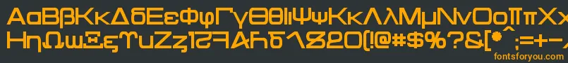 Kentaurus Bold Font – Orange Fonts on Black Background