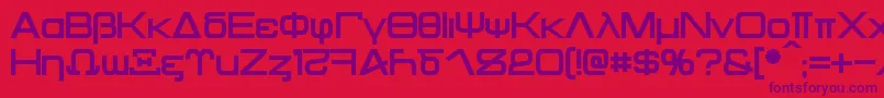 Kentaurus Bold Font – Purple Fonts on Red Background