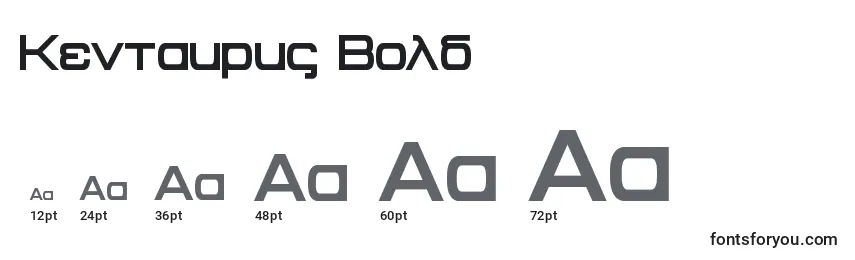 Kentaurus Bold Font Sizes