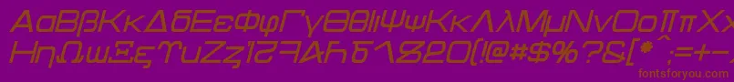 Kentaurus Italic Font – Brown Fonts on Purple Background