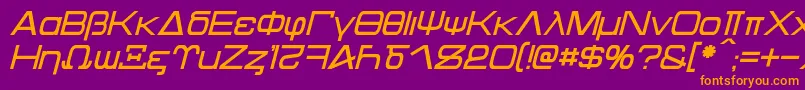 fuente Kentaurus Italic – Fuentes Naranjas Sobre Fondo Morado