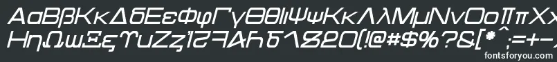 fuente Kentaurus Italic – Fuentes Blancas Sobre Fondo Negro