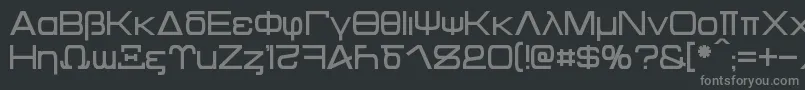 フォントKentaurus – 黒い背景に灰色の文字